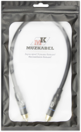 Патч-кабель MUZKABEL RSFIK4BP - 0.1 метра, RCA – RCA (Синее кольцо)