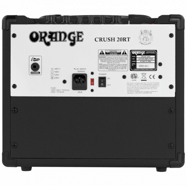 Комбоусилитель для Электрогитары Orange Crush 20RT BK