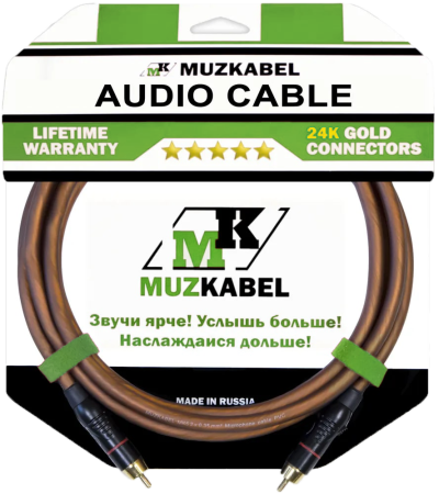 Аудио кабель MUZKABEL RCXMK5B - 2 метра, RCA - RCA