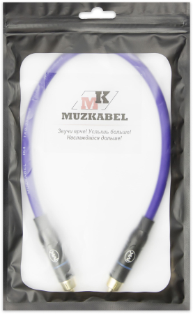 Патч-кабель MUZKABEL RSFIK4VP - 0.2 метра, RCA – RCA (Синее кольцо)