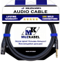 Микрофонный кабель MUZKABEL XJFMK1B - 3 метра, JACK (моно) - XLR (мама)